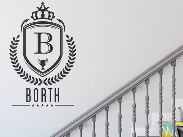 Wandtattoo Borth Wappen
