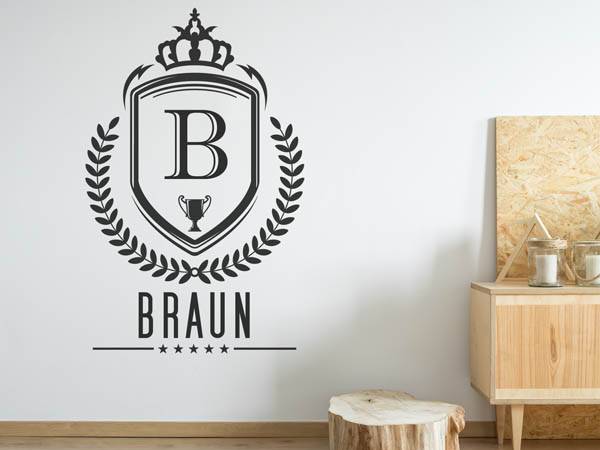 Wandtattoo Braun Wappen