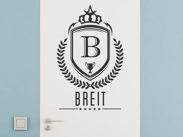 Wandtattoo Breit Wappen
