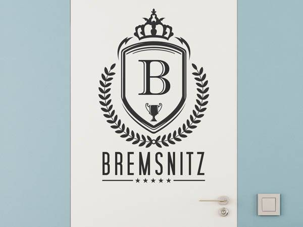 Wandtattoo Bremsnitz Wappen