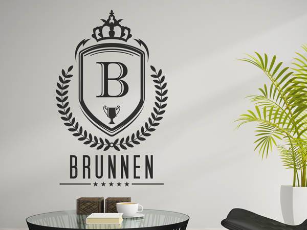Wandtattoo Brunnen Wappen