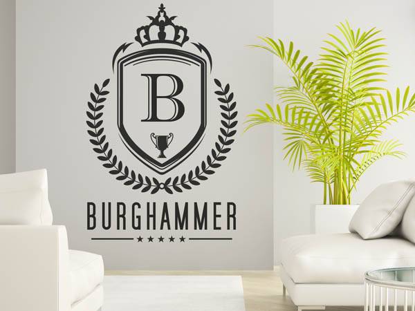 Wandtattoo Burghammer Wappen
