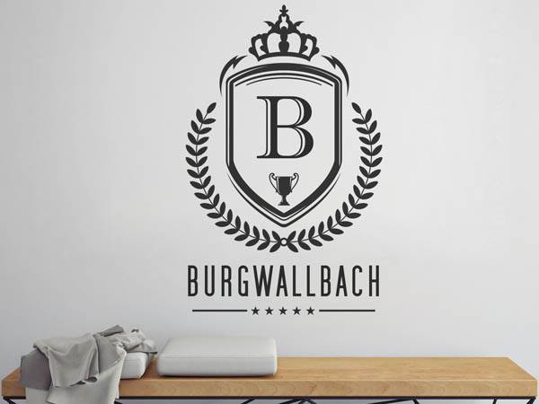 Wandtattoo Burgwallbach Wappen
