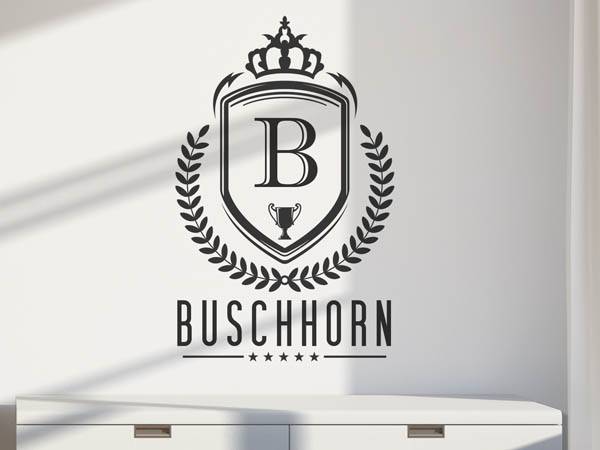 Wandtattoo Buschhorn Wappen