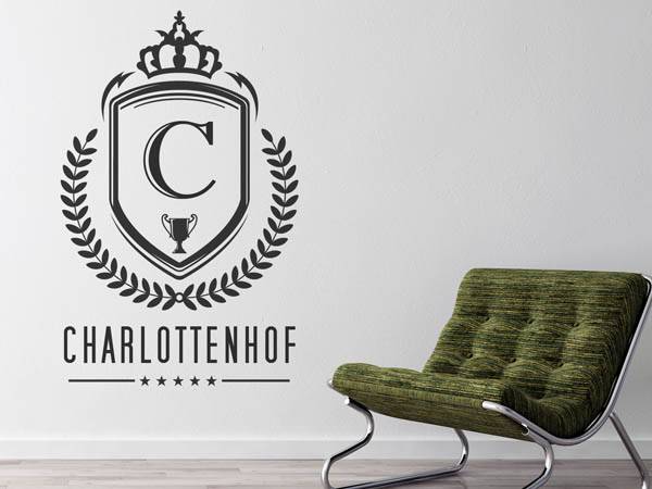 Wandtattoo Charlottenhof Wappen