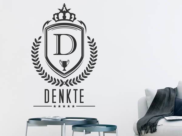 Wandtattoo Denkte Wappen