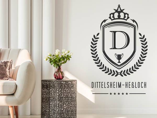 Wandtattoo Dittelsheim-Heßloch Wappen