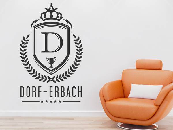 Wandtattoo Dorf-Erbach Wappen