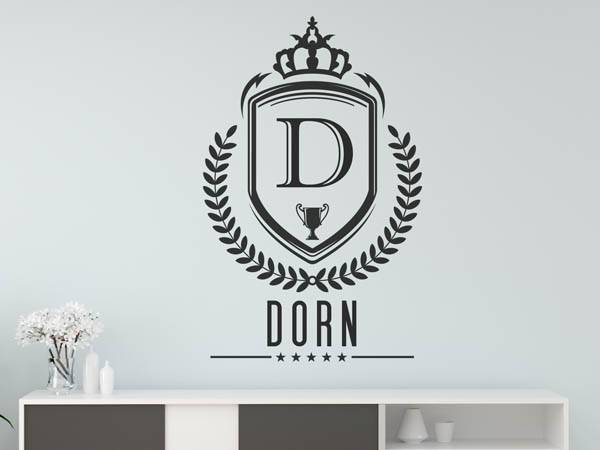 Wandtattoo Dorn Wappen