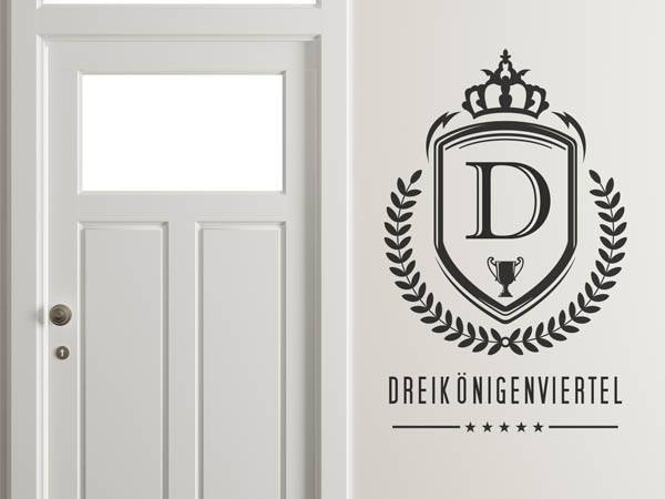 Wandtattoo Dreikönigenviertel Wappen