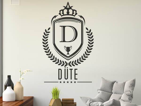 Wandtattoo Düte Wappen