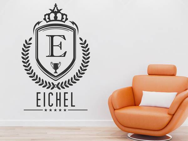 Wandtattoo Eichel Wappen