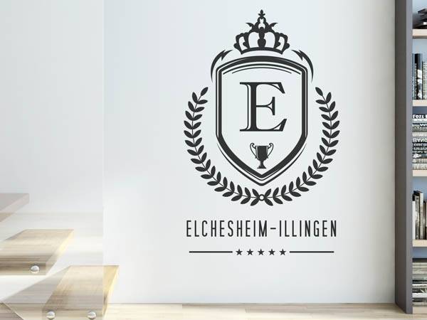Wandtattoo Elchesheim-Illingen Wappen