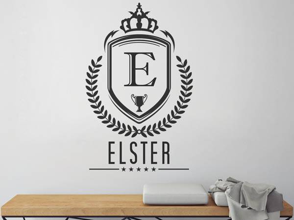Wandtattoo Elster Wappen