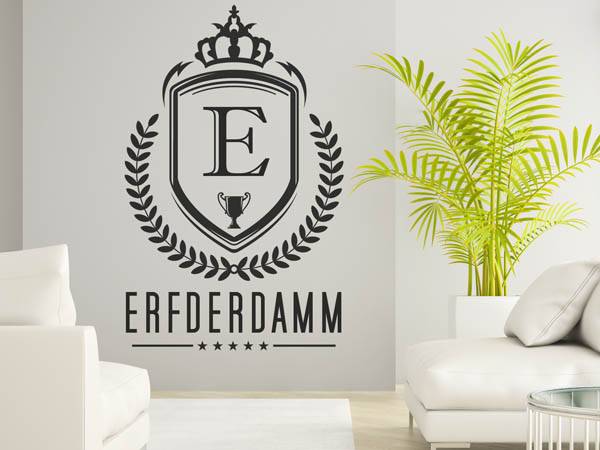 Wandtattoo Erfderdamm Wappen