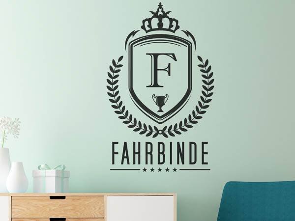 Wandtattoo Fahrbinde Wappen
