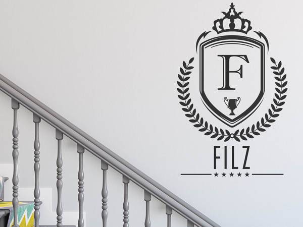 Wandtattoo Filz Wappen