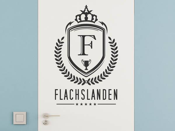 Wandtattoo Flachslanden Wappen