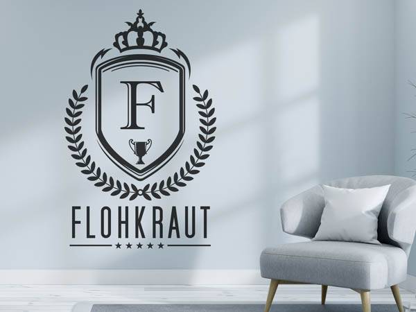 Wandtattoo Flohkraut Wappen