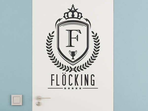 Wandtattoo Flöcking Wappen