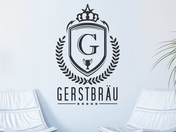 Wandtattoo Gerstbräu Wappen