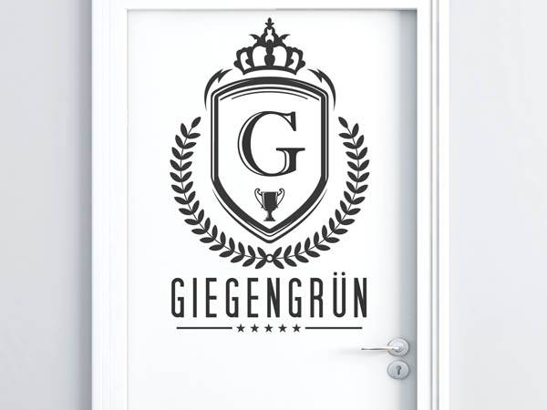 Wandtattoo Giegengrün Wappen