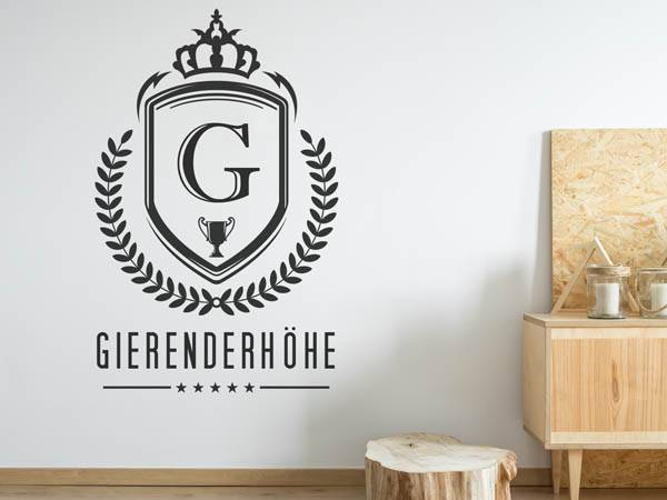 Wandtattoo Gierenderhöhe Wappen