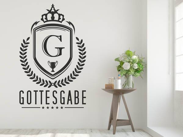 Wandtattoo Gottesgabe Wappen