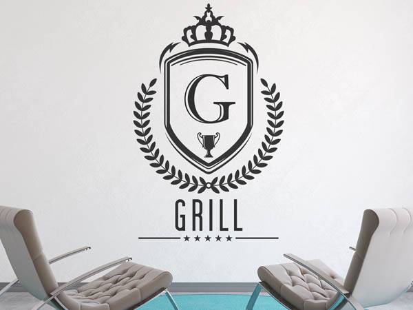 Wandtattoo Grill Wappen