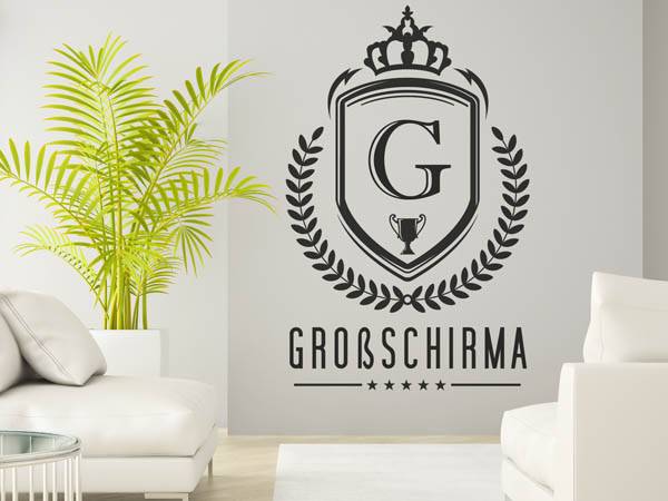 Wandtattoo Großschirma Wappen