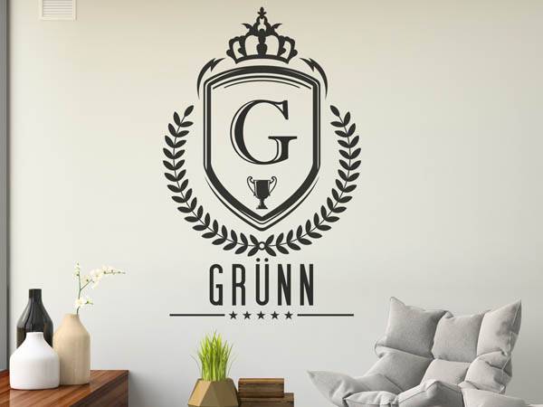Wandtattoo Grünn Wappen