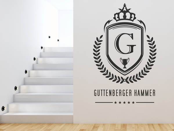 Wandtattoo Guttenberger Hammer Wappen