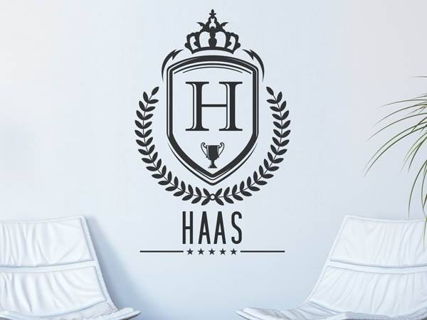 Wandtattoo Haas Wappen