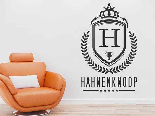 Wandtattoo Hahnenknoop Wappen