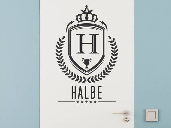 Wandtattoo Halbe Wappen
