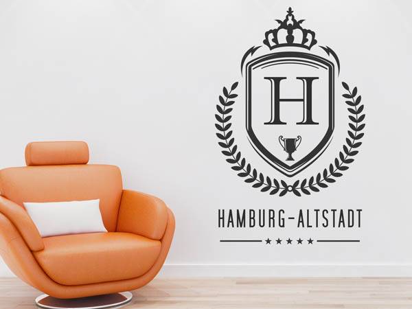 Wandtattoo Hamburg-Altstadt Wappen