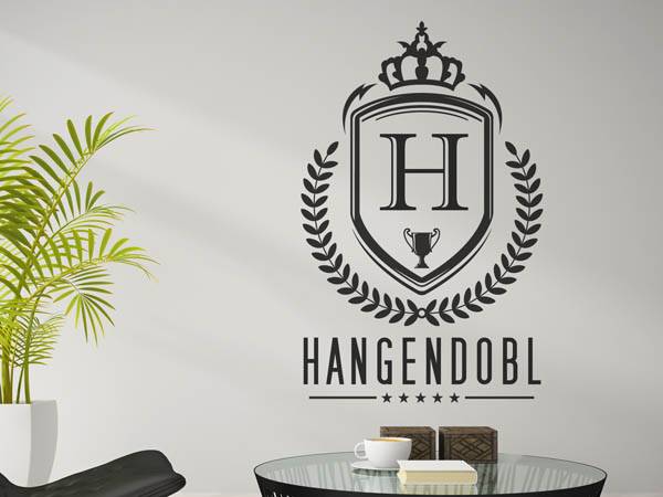Wandtattoo Hangendobl Wappen