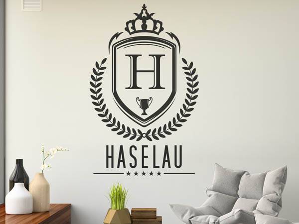 Wandtattoo Haselau Wappen