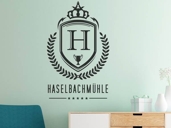 Wandtattoo Haselbachmühle Wappen