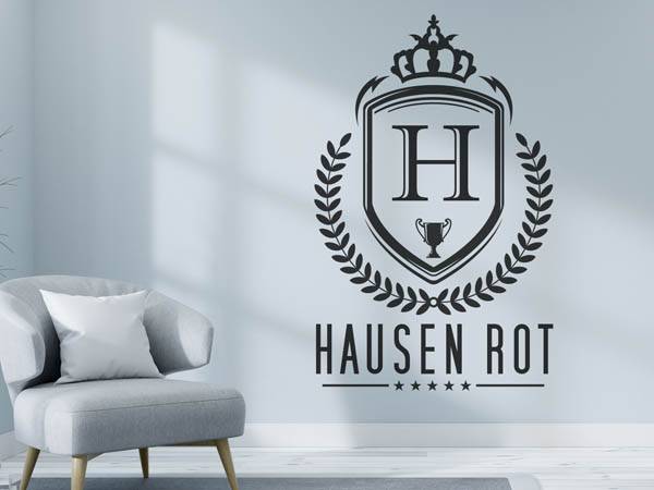 Wandtattoo Hausen Rot Wappen