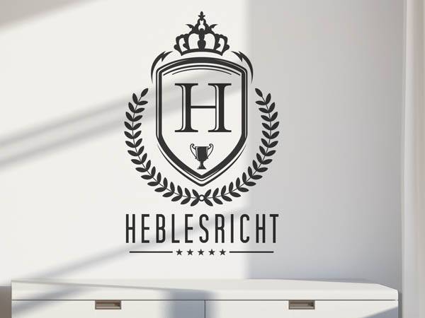 Wandtattoo Heblesricht Wappen