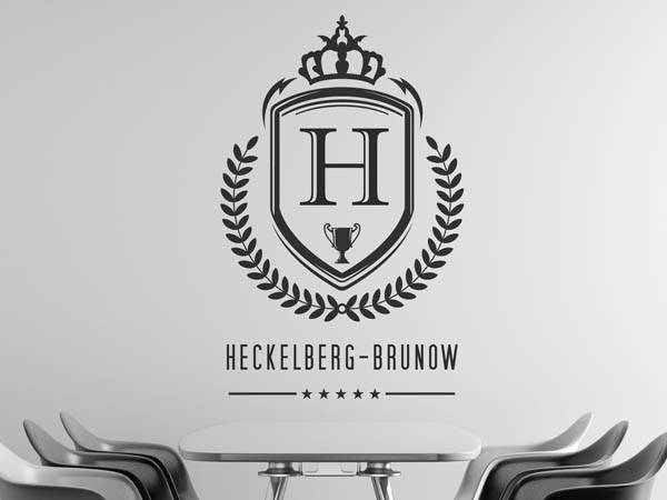 Wandtattoo Heckelberg-Brunow Wappen