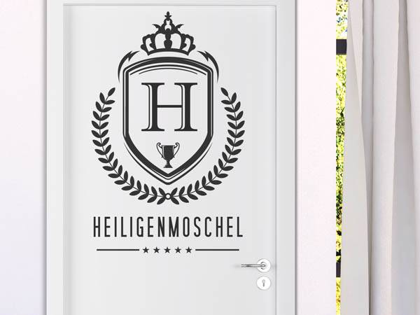 Wandtattoo Heiligenmoschel Wappen