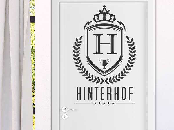 Wandtattoo Hinterhof Wappen