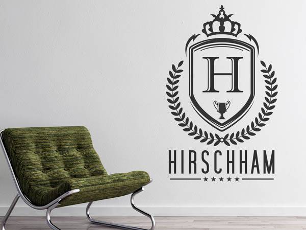 Wandtattoo Hirschham Wappen