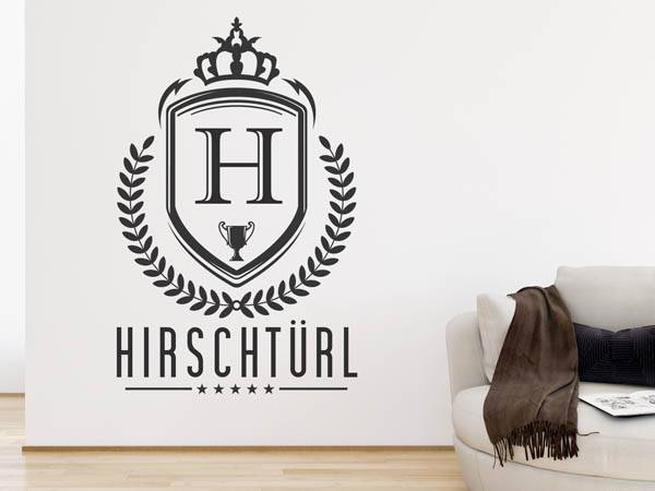 Wandtattoo Hirschtürl Wappen