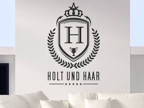 Wandtattoo Holt und Haar Wappen