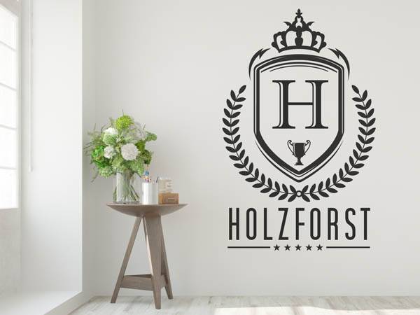 Wandtattoo Holzforst Wappen