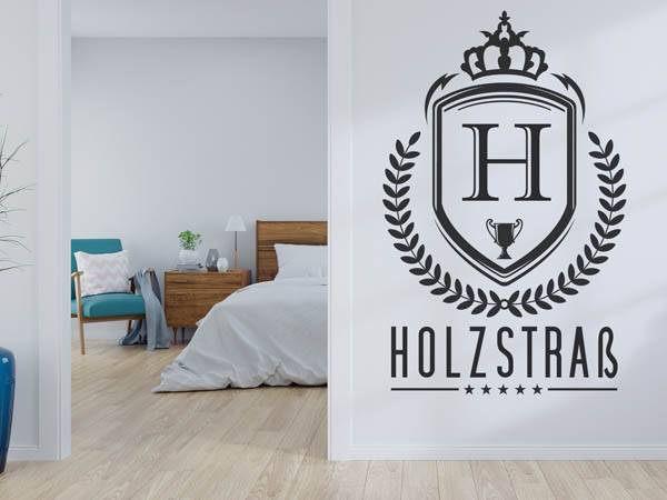 Wandtattoo Holzstraß Wappen