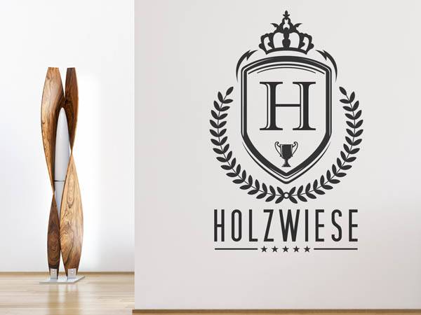 Wandtattoo Holzwiese Wappen